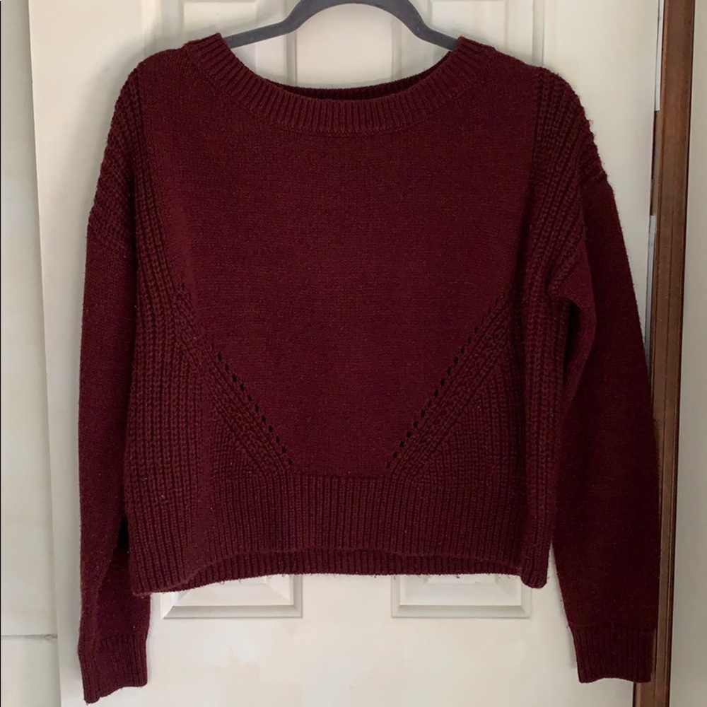 EUC Maroon Crop Sweater